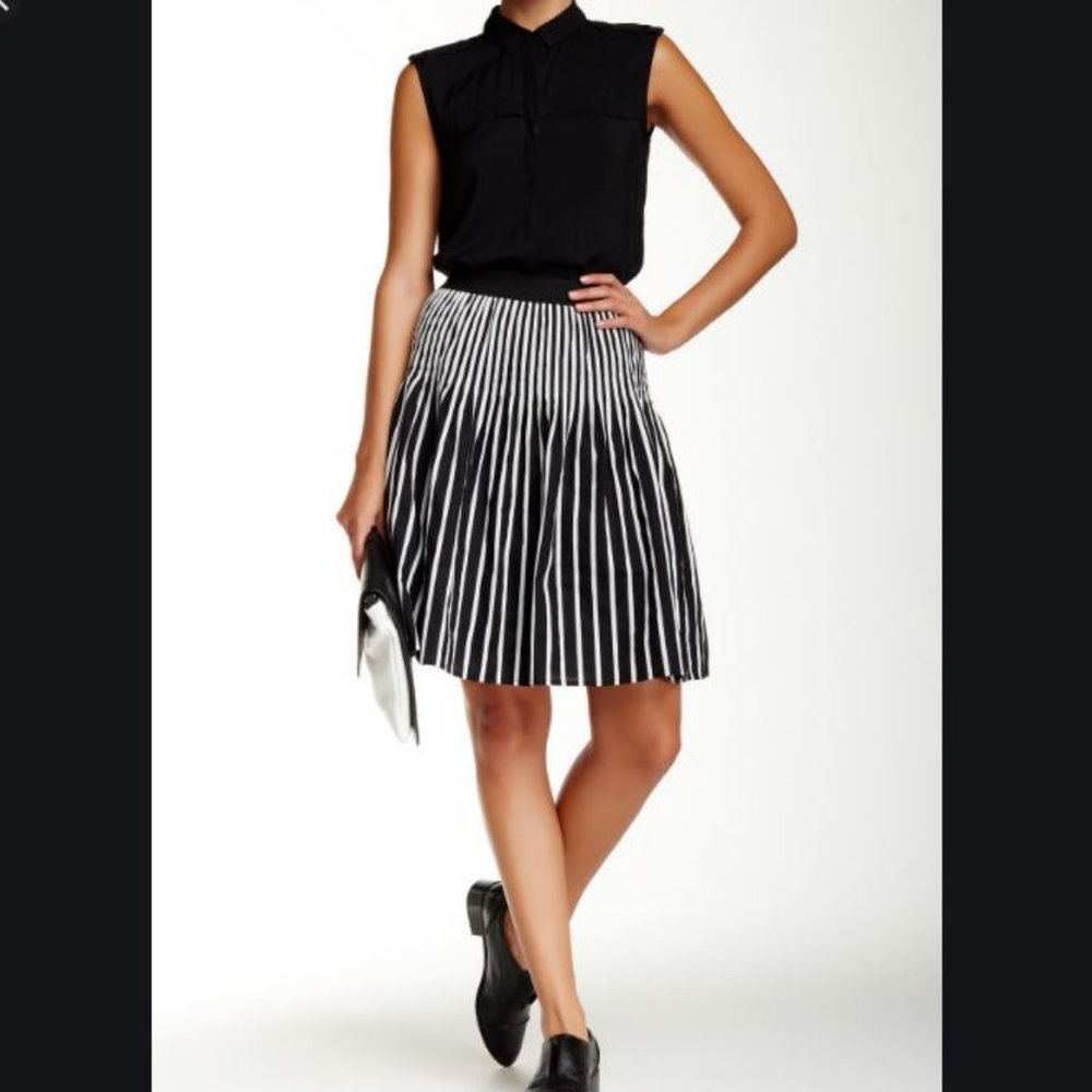 Amanda & Chelsea Vertical Stripe Circle Skirt